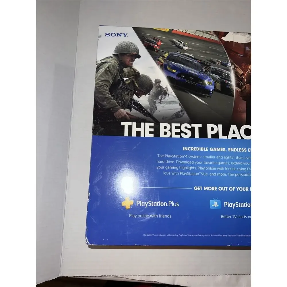 Sony PlayStation 4 Slim 1TB Black PS4 Console CUH-2215B -CLEAN WORKS TESTED-CIB